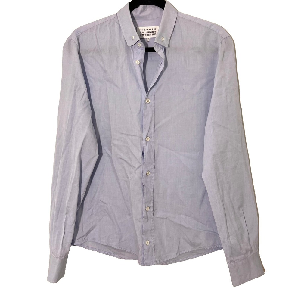 Maison Martin Margiela Shirt Men 50 Button Up Long Sleeve Line 14 Classic Money